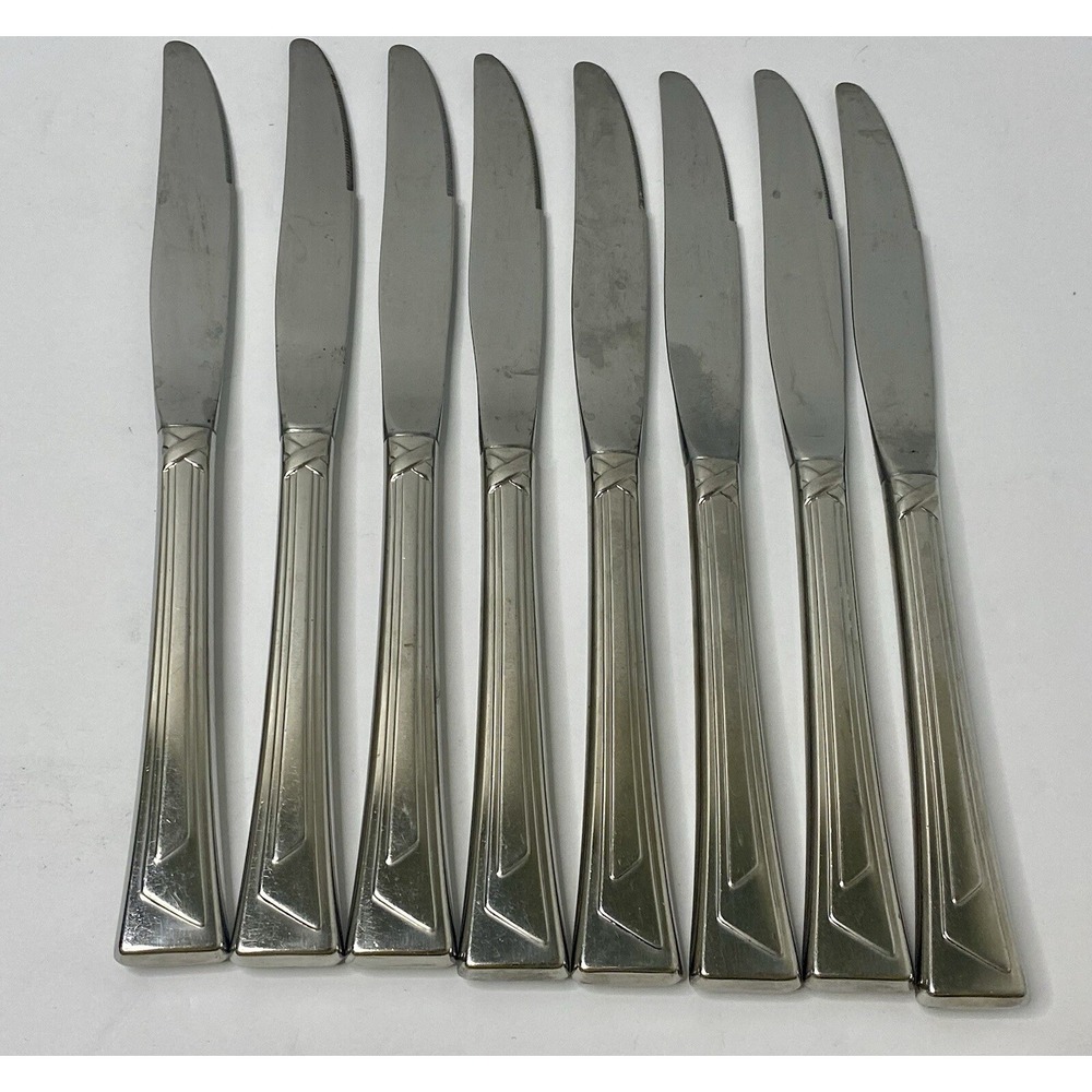 Oneida Ledges Set of 6 Dinner Knives USA Stainless Flatware